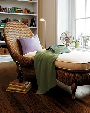 wicker chaise